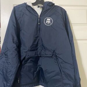 Barstool Sports x Charles River quarter zip windbreaker with hood